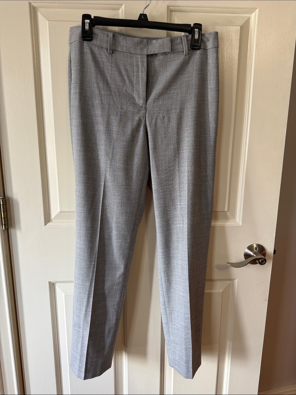Talbots Light Gray High Waist Straight-Leg Dress Trousers-Size 4